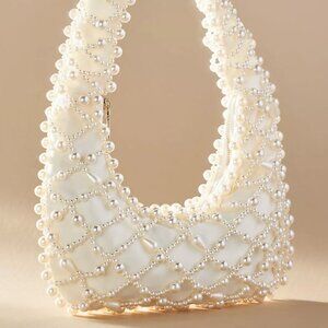 Lucy Satin Pearl Handbag